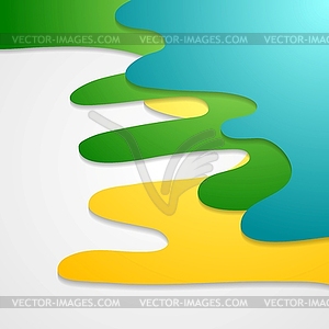 Corporate bright wavy abstract background - vector clipart