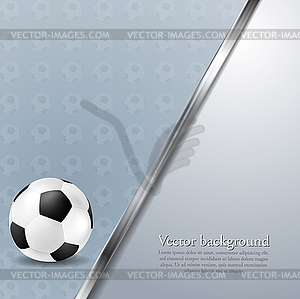 Soccer background with metallic stripe - vector clip art
