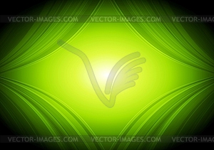 Abstract green waves tech background - color vector clipart