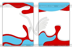 Wavy shapes flyer design - vector clipart