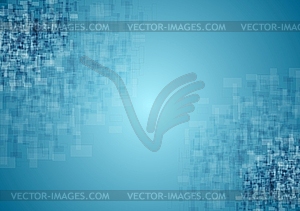 Blue tech squares texture background - vector clip art