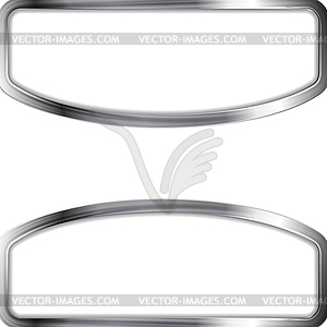 Abstract metal silver frame background - vector image