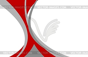 Abstract red grey wavy background - vector clip art