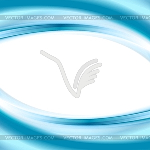 Bright blue smooth waves elegant wallpaper - vector image