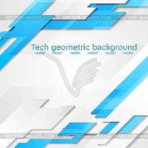 Blue grey hi-tech geometric bright background - vector clipart