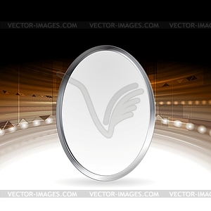 Tech abstract background with metallic ellipse - vector clipart