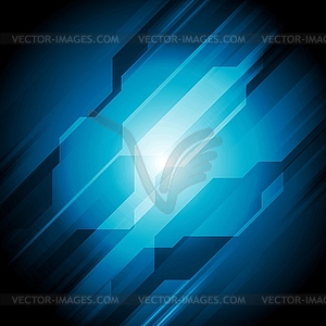 Dark blue hi-tech abstract design - color vector clipart