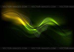 Green orange wavy design - vector EPS clipart