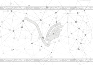 Light grey polygonal communication background - vector clipart