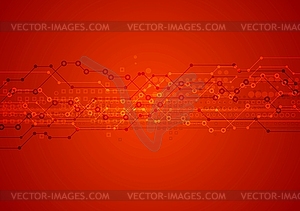 Red bright technical background - vector clipart