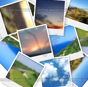 Polaroid photos abstract background - vector image