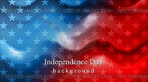 Bright wavy Independence Day background - vector image