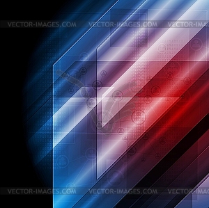 Dark blue red tech background - royalty-free vector image