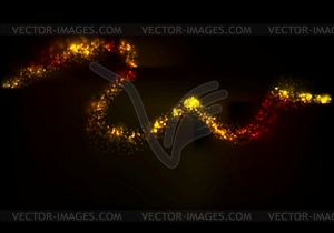 Shiny golden abstract wave - vector image