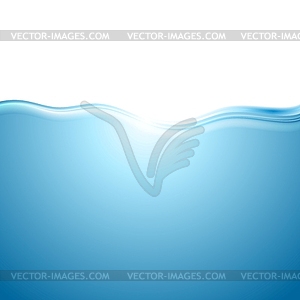 Abstract blue water wave background - stock vector clipart