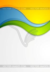 Colorful waves abstract flyer design - vector clip art