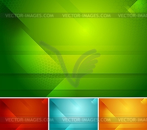Яркие абстрактные фоны технологий - векторизованное изображение клипарта