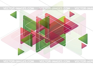 Абстрактный технологии фон с треугольниками - векторное графическое изображение