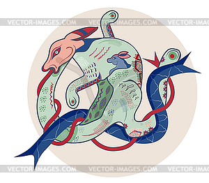 Kangaroo color - vector clipart