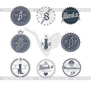 Women s Day icons1 - vector EPS clipart