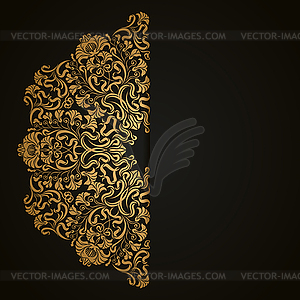 Elegant background with lace ornament - vector clip art