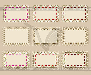 Set of elegant templates frame design - vector clipart