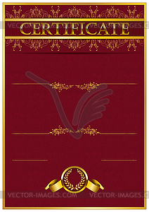 Elegant template of certificate, diploma - vector image