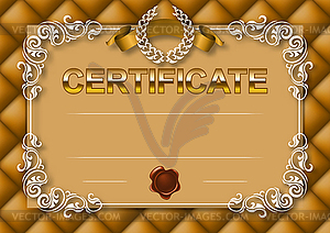 Elegant template of certificate, diploma - vector image