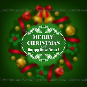 Estive Christmas blurred background - vector clipart