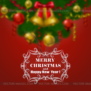 Estive Christmas blurred background - color vector clipart