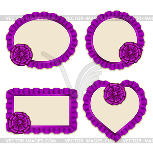 Set of elegant templates frame design - vector image