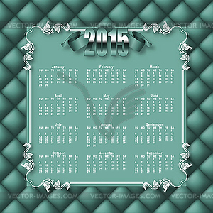 Elegant template of calendar - vector image