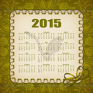 Elegant template of calendar - vector EPS clipart