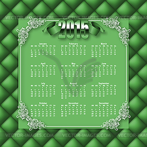 Elegant template of calendar - vector clip art