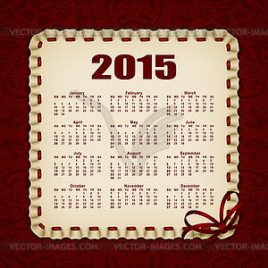 Elegant template of calendar - vector image