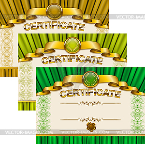 Elegant template of certificate, diploma - royalty-free vector image