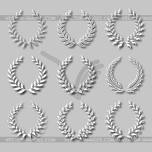 Set of laurel wreaths - royalty-free vector image