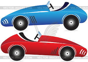 Toy racing cars - vector clipart