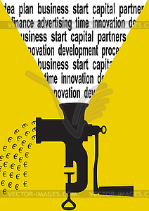 Business concept euro - vector image