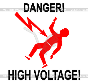 Danger High Voltage - vector image