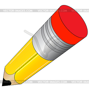 Карандаш с ластиком - векторный клипарт EPS