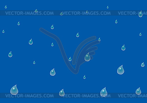 Blue background with drops - stock vector clipart