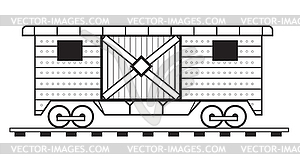 Contour of wagon - vector image