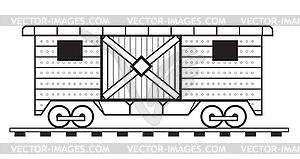 Контур вагона - изображение в векторном виде