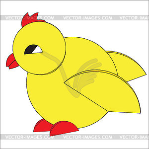 Symbolic figure of little bird - vector clipart