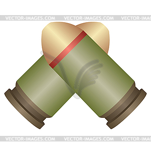 Two weapon cartridges - vector clipart