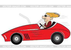 Unflappable racer - vector image