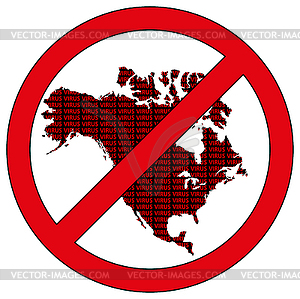 North America - vector clipart