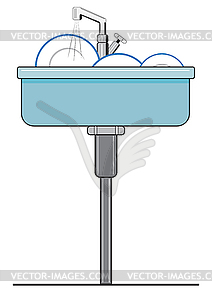 clean sink clipart