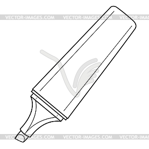 Outline of marker - vector clipart